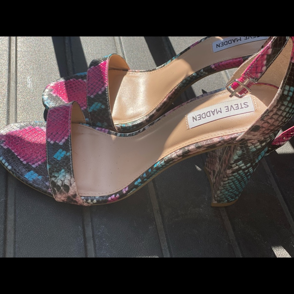 Snake print sandals
